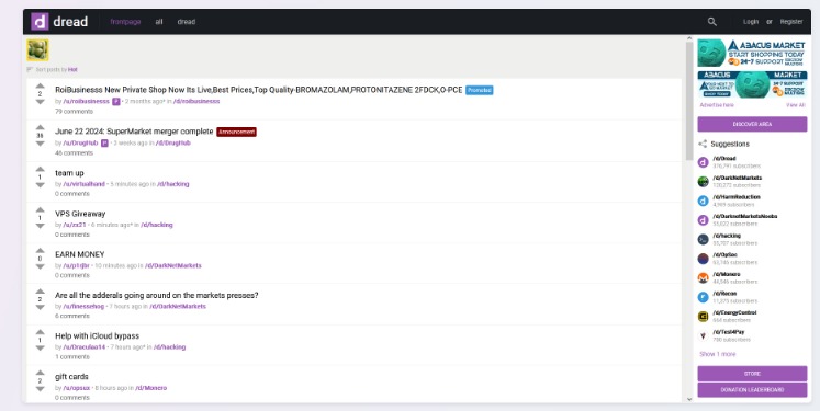 darknet markets dread