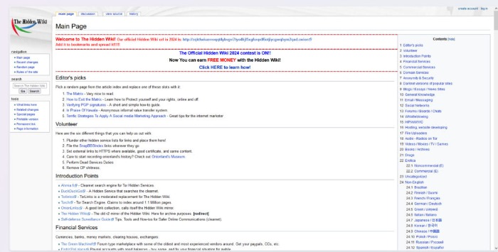 hidden wiki tor onion urls directories