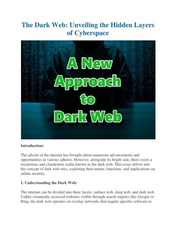 search the dark web