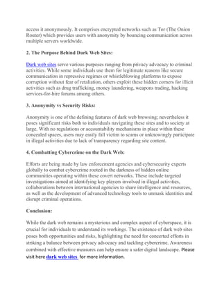 how to search in dark web