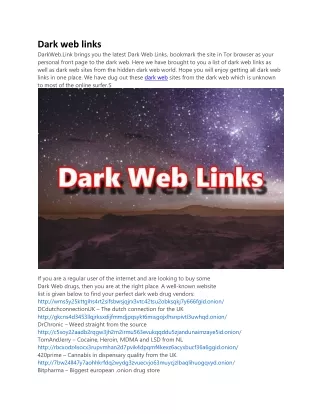 verified dark web links